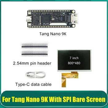 Для Tang Nano 9K GW1NR-9 RISC-V Обучающая Материнская Плата RV HD 40P Плата Разработки Интерфейса RGB С 7-дюймовым SPI Голым Экраном