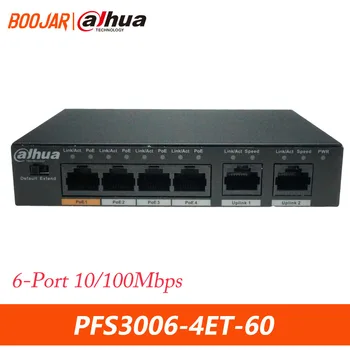 4-портовые PoE-коммутаторы Dahua PFS3006-4ET-60 Fast Ethernet PoE-коммутатор для IP-системы безопасности