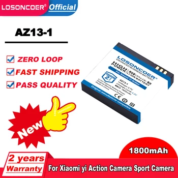 LOSONCOER 1800 мАч AZ13-1 AZ13 Аккумуляторная Батарея Для Экшн-камеры Xiaomi Yi 1 для Аккумуляторов Xiaomi YI AZ13 1
