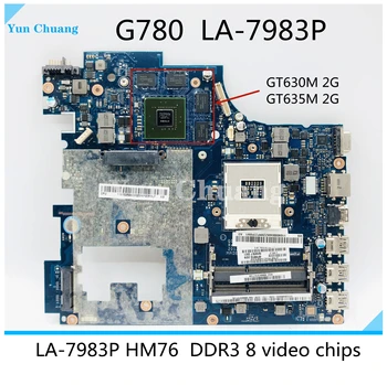 QIWG7 LA-7983P для Lenovo Ideapad G780 Материнская плата ноутбука HM76 PGA989 GT630M/635M 2G GPU DDR3 Материнская плата 100% полностью протестирована
