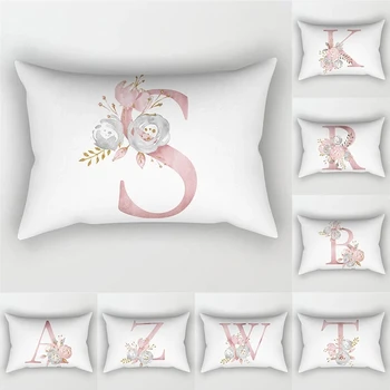 Розовая буква Роскошная Наволочка для тела, Наволочка для дома, гостиной, Декоративные подушки для дивана-кровати, автомобиля, 30x50 Nordic Kissen