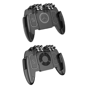 ABS 6-пальцевый геймпад, кнопка для стрельбы по мобильному телефону, игровые триггеры Геймпад с охлаждающим вентилятором для игрового контроллера PUBG, джойстик