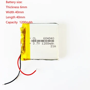 Перезаряжаемый литий-ионный полимерный аккумулятор 604040 3,7 В 1200 мАч для Rone Mp4 Gps Dvd Led Light