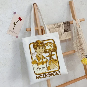 Научная классическая хозяйственная сумка bolsa canvas хлопчатобумажная сумка для покупок сумка для продуктов ecobag bolsas многоразового использования тканая мешковина tissu