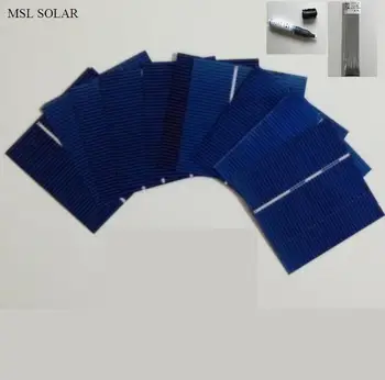 60шт Солнечные элементы 0,43 Вт 0,5 В DIY Солнечная панель Фотоэлектрический Солнечный элемент DIY зарядное устройство для солнечной батареи + Припой для прокладки провода и Флюсовая ручка