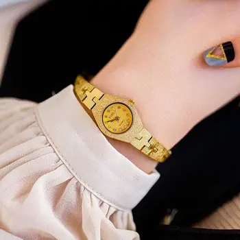 2021 новые женские часы из 24-каратного золота, модные водонепроницаемые золотые часы, неувядающий подарок для подруги, роскошный темперамент