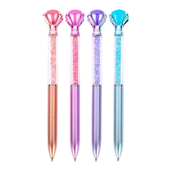 Прочная маслянистая ручка для детей и подростков Шариковая ручка с кристаллами и бриллиантами, школьные канцелярские принадлежности