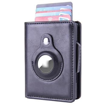 Rfid кошелек, сумка для денег, кожаный бизнес-банк, держатель для удостоверения личности, мужские и женские кошельки, сумка для Apple AirTags, чехол для трекера