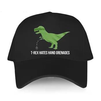 Мужская модная хлопковая шляпа с принтом, Дышащая летняя кепка, Тираннозавр ненавидит ручные гранаты, бейсболки унисекс, удобная уличная шляпа