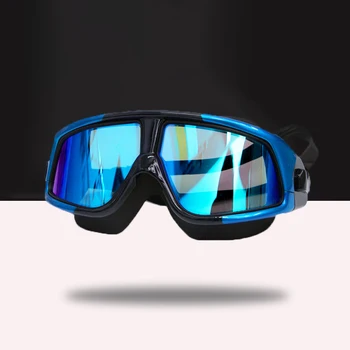 Очки для плавания с близорукостью 0-600 градусов для взрослых, мужчины, женщины, водонепроницаемые, противотуманные Очки для плавания в большой оправе, Оптические очки для плавания и дайвинга