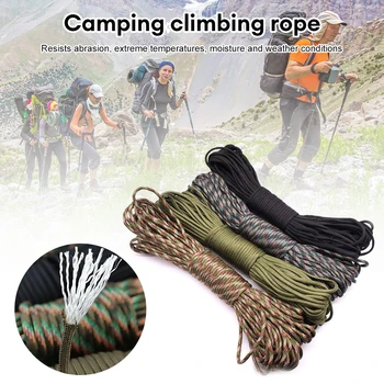 Ручной тканый парашютный шнур, веревка для кемпинга, альпинизма, 31 м, парашютная веревка, веревка для выживания, бельевая веревка для походов на открытом воздухе