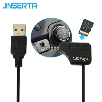 JINSERTA Mini Беспроводной Автомобильный MP3-Плеер 3,5 мм AUX Аудиоприемник Адаптер TF карты памяти воспроизведение музыки для Автомобильного Динамика