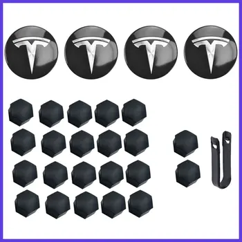 Для модели 3 Комплект колесных накладок Совместим с комплектом Tesla S X 2023 2022 Модификация логотипа и эмблемы Aero Center Крышка ступицы