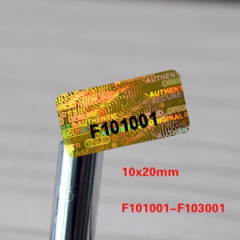 20x10 мм, аутентичные наклейки с голограммой, Подлинная оригинальная безопасность, действительная голографическая этикетка