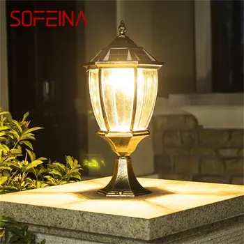 SOFEINA Наружный Солнечный настенный светильник LED Водонепроницаемый IP65 Столб Столб Светильники для дома, сада, двора