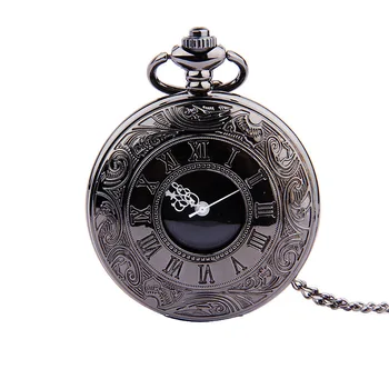50 шт. /лот Винтажные кварцевые карманные часы с римским номером, ожерелье, мужские Женские часы, Цепочка для свитера, подарочные часы
