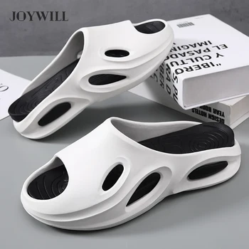 Летние мужские тапочки JOYWILL, Новый тренд 2023, нескользящие тапочки на платформе из ЭВА, Модные удобные мужские летние шлепанцы, мужская обувь