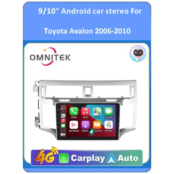 OMNITEK Для Toyota Avalon 2006-2010 Android 2 Din Автомагнитола Мультимедийный Видеоплеер Carplay Навигация GPS Стерео Авторадио DSP