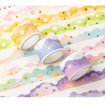 Клейкая лента Cute Clouds Dream Washi, руководства по скрапбукингу, Дневник, Материалы для украшения, Наклейки, канцелярские принадлежности