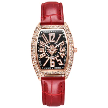 Роскошные мужские часы мода простой бриллиантами, квадратный циферблат часы Кожаный ремешок светящиеся наручные часы спортивные наручные часы Reloj Хомбре
