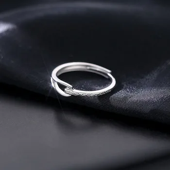 Обручальные кольца серебряного цвета для женщин, пары, Модные Элегантные геометрические украшения для невесты ручной работы Оптом/Прямая поставка