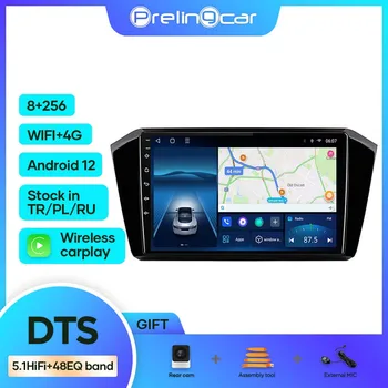 Prelingcar 10,2 дюймов Android 12,0 Для Volkswagen Passat B8 Автомобильный Монитор Плеер 8G + 128G Carplay RDS GPS Встроенный 2din Радио Без DVD DTS