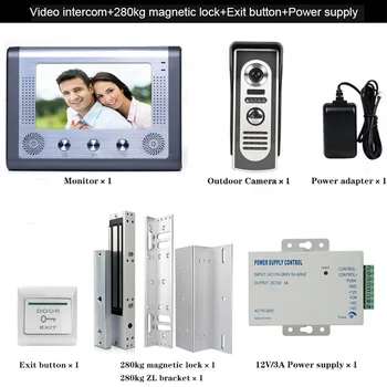 Высококачественный HD видеодомофон Дверной звонок Бытовой интеллектуальный кабель Вилла HD Видео Электронный мониторинг Противоугонная дверная система