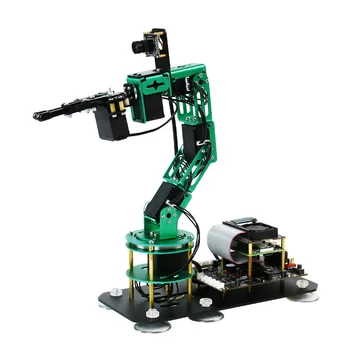Робот-манипулятор DOFBOT 2 в 1 kit AI Vision camera из зеленого окисленного алюминиевого сплава на базе Raspberry Pi 4B и Jetson NANO 4GB