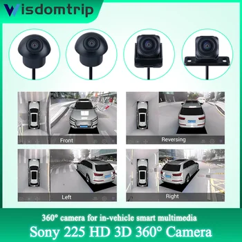 Панорамная камера HD 360 Sony 225 Спереди/сзади/слева/справа 4 × Камера Необходимые аксессуары для автомобильного мультимедийного плеера
