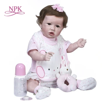 NPK 55 см популярная кукла-реборн Saskia bebe girl reborn для малышей всего тела мягкая силиконовая гибкая коллекционная кукла ручной работы