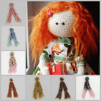 1шт 15 см 25 см Для наращивания вьющихся волос для русских тканевых кукол Парики для волос своими руками из термостойкого волокна Аксессуары для волос для кукол