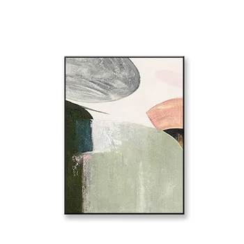 Скандинавская модульная легкая красочная абстрактная картина маслом ручной работы на холсте, настенное искусство, картина-плакат для гостиной, спальни без рамок