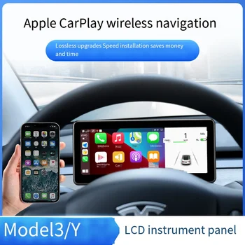 Tesla LCD Smart Dashboard Model3/ Y Беспроводная Проводная Поддержка Нескольких Языков Немецкий Итальянский Испанский Португальский И Т.д. Поддержка Carplay