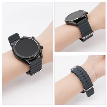 20 мм Силиконовый Ремешок Для Часов Huawei GT3 Watch3 Watch 3 Ocean Ремешок Для Samsung Watch5 Watch 5 Ремень 22 мм Браслет