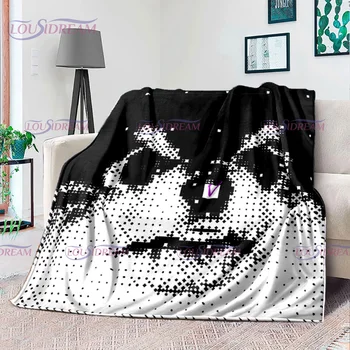 Kpop Star B-Bts Group Радужное одеяло Фланелевое Покрывало для дома Кровать в спальне Диван для пикника Путешествия Офисное покрывало для отдыха Одеяло