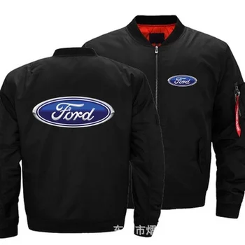2023 Новая Осенне-зимняя летная куртка Ford Logo Coat Мужская Женская теплая повседневная бейсбольная куртка на молнии