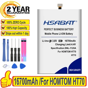 100% Оригинальный аккумулятор HSABAT емкостью 16700 мАч для HOMTOM HT70