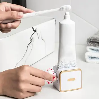 Автоматический дозатор зубной пасты, Эргономичный дизайн, Водонепроницаемая роликовая Соковыжималка из АБС-пластика, аксессуары для ванной комнаты, Настенная подставка