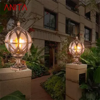 Наружный светильник ANITA Патио, современное светодиодное круглое водонепроницаемое освещение для крыльца, балкона, виллы во внутреннем дворе